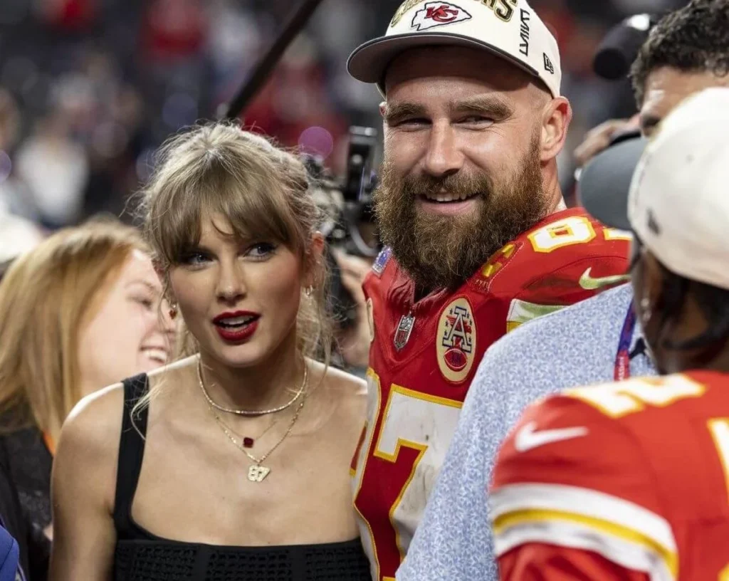 Taylor Swift Kansas City Chiefs game Travis Kelce UK tabloid coverage