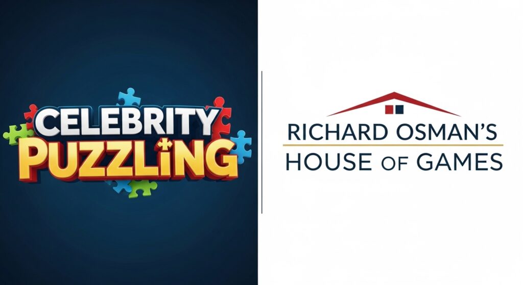 Comparison of UK quiz shows Celebrity Puzzling and House of Games.