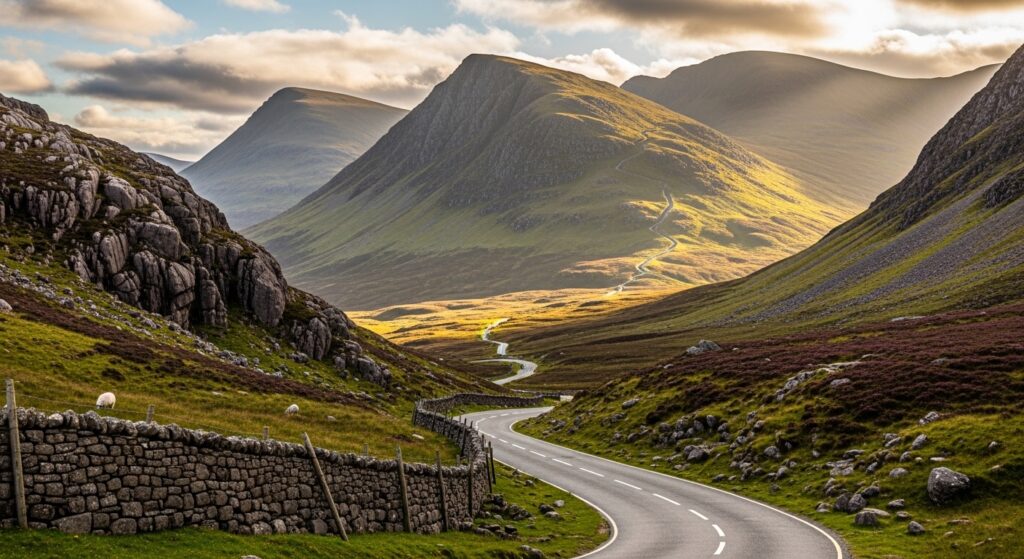 Bealach na Ba Scottish Highlands hiking route favoured by BAFTA actors