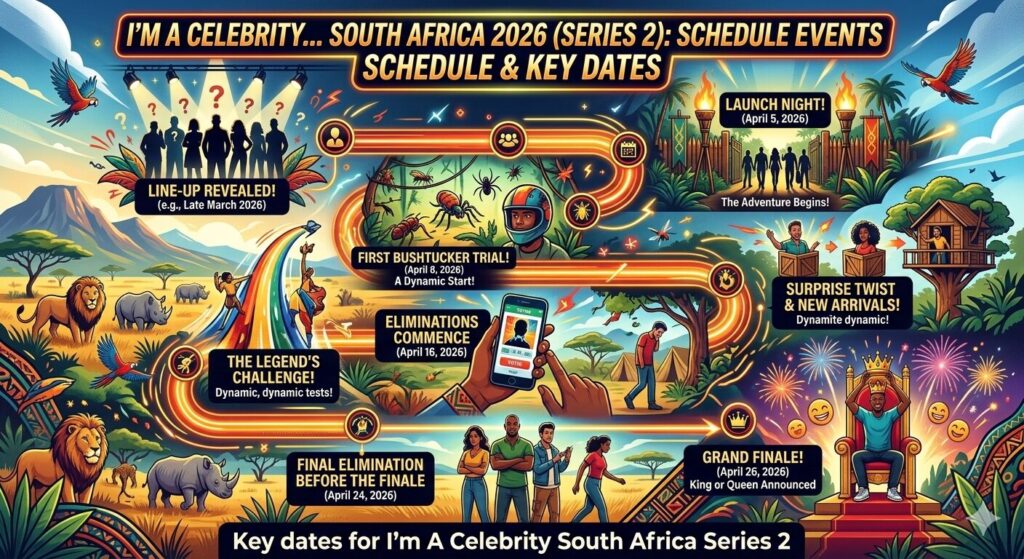 I'm A Celebrity South Africa 2026 schedule and important dates