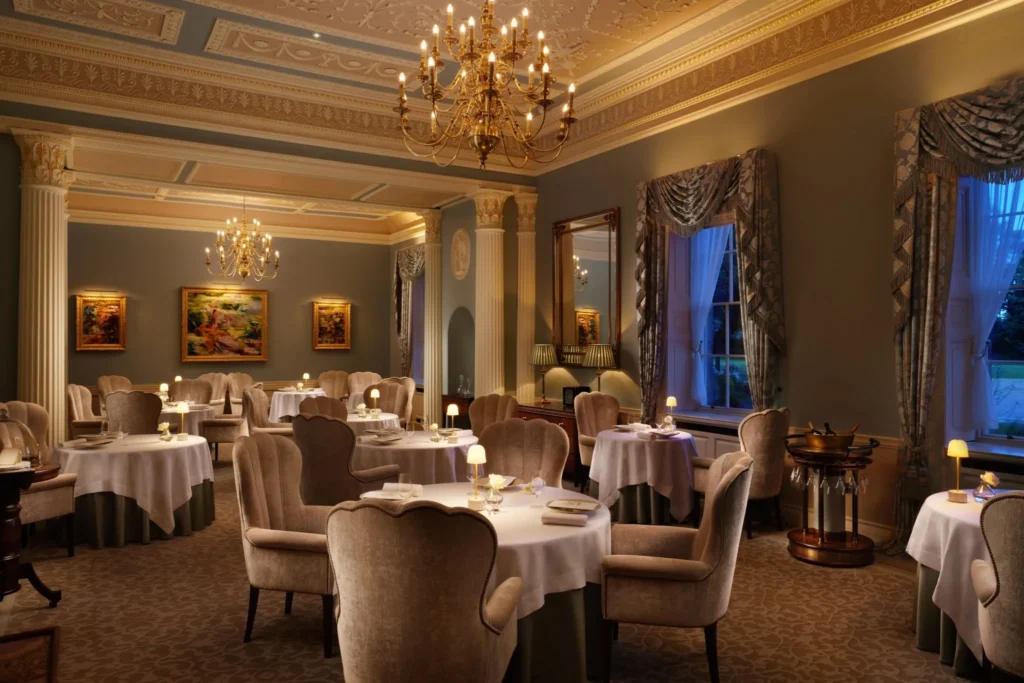 Grantley Hall fine dining restaurant tasting menu Yorkshire